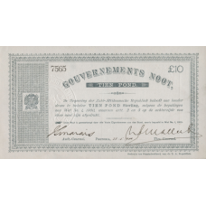 P 56b South Africa - 10 Pounds Year 1900